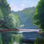 03 Mink Brook at the Connecticut River, oil on canvas, 15" x 21"