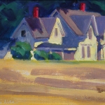 05 Hopper House, oil on canvas, 7" x 10"