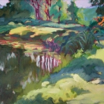 06 Pond's Edge, oil, 14" x 20"