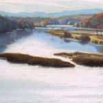 10 Connecticut River Valley, pastel, 12" x 22"