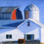 12 Farm Down the Road, pastel, 8" x 8"