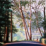 Runner at Occom Pond, 16" x 20 1/2"