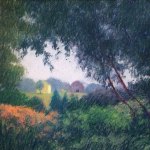 View from the Pond, 15" x 19"