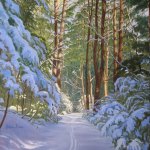 Pine-Park-in-Winter, 32" x 30"