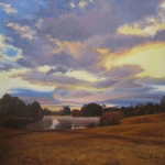 Sunrise - Occom Pond, 26" x 26"